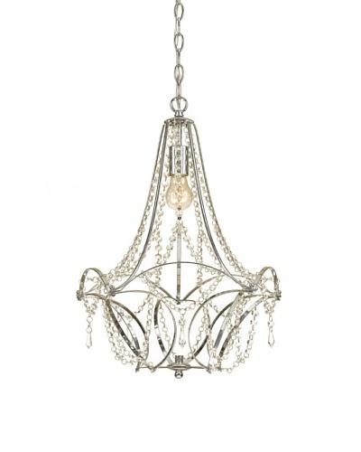 AF Lighting 7741-1H Castile Edison Base Mini Chandelier, Chrome Plated Frame, Clear Glass Accents