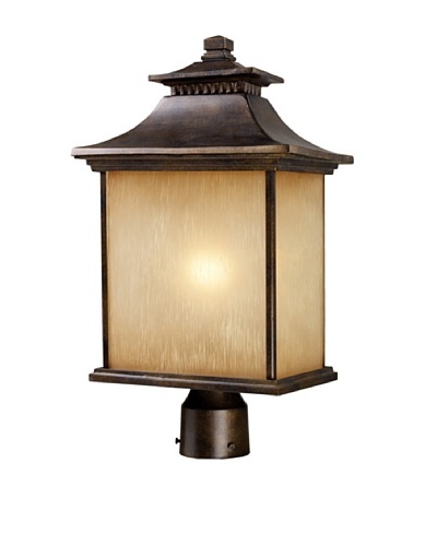 Elk 42184/1 San Gabriel 1-Light Outdoor Post Light In Hazelnut Bronze