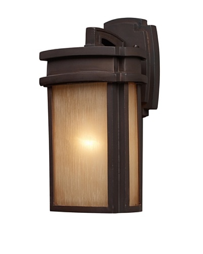 Elk 42140/1 Sedona 1-Light Outdoor Sconce 7-Inch Width by 13-Inch Height In Clay Bronze