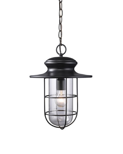 Elk 42286/1 Portside 1-Light Outdoor Pendant In Matte Black