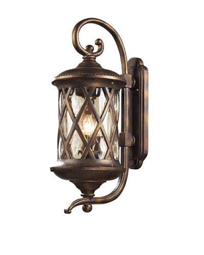 Elk 42032/3 3-Light Outdoor Sconce In Hazelnut Bronze and Designer Water Glass