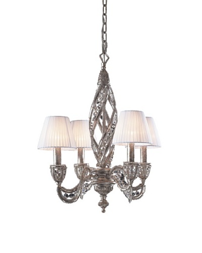 Artistic Lighting Renaissance 4-Light Chandelier, Sunset Silver