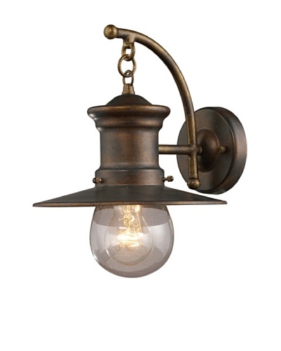 Artistic Lighting Maritime 1 Light 12 Outdoor Sconce, Hazelnut Bronze