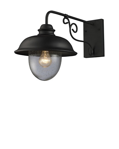 Artistic Lighting Streetside Café 1 Light 14 Outdoor Sconce, Matte Black