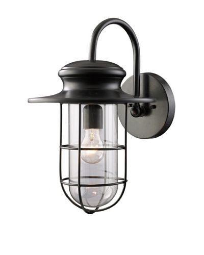 Artistic Lighting Portside 1 Light 18 Outdoor Sconce, Matte Black