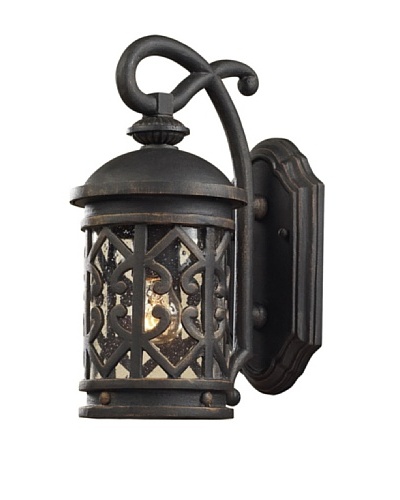 Artistic Lighting Tuscany Coast 1 Light 14 Outdoor Sconce, Weathered Charcoal