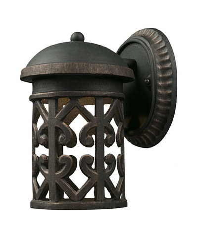 Artistic Lighting Tuscany Coast 1 Light 9 Outdoor Sconce, Weathered Charcoal