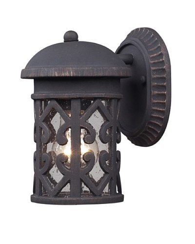 Artistic Lighting Tuscany Coast 1 Light 9 Outdoor Sconce, Weathered Charcoal