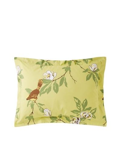 Elsie Green Happy Bird Standard Sham, Green