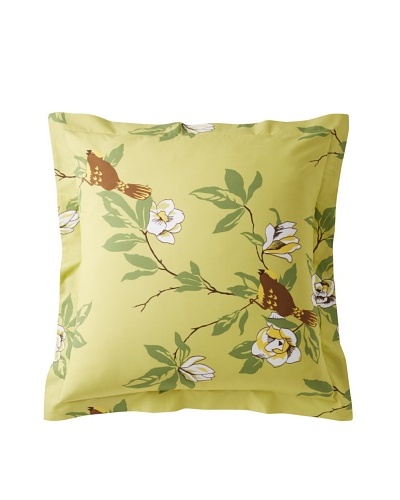 Elsie Green Happy Bird Euro Sham, Green