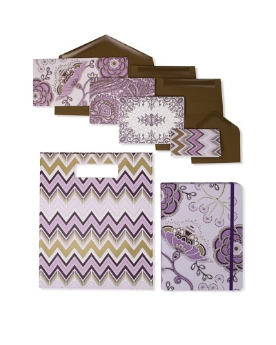 Elum Crewel Embroidery-Collection Set, Purple/Brown