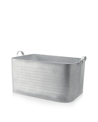 Emissary Rect Galvanized Zinc Large Utility Basket 16 x 27 x 15H [Silver]