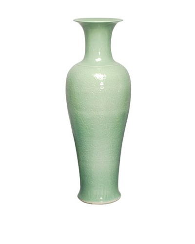 Emissary Ceramic Fishtail Engraved Vase