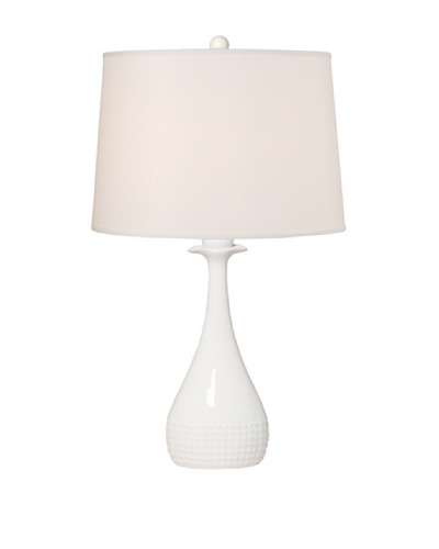 Emissary Lighting Ball-Top Vase Lamp, White