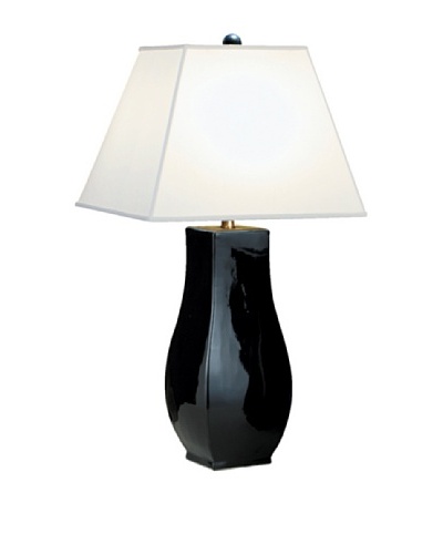 Emissary Lighting Square Vase Lamp, Black