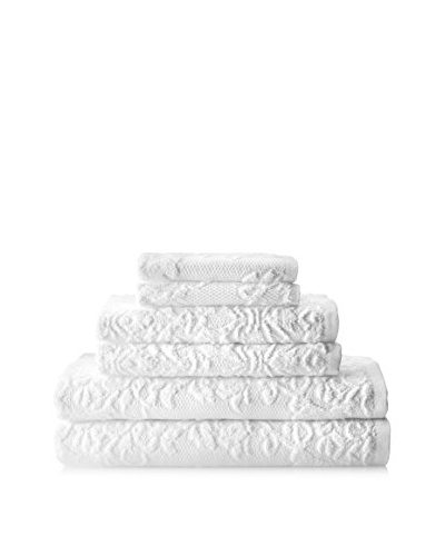 Espalma Brocade 6-Piece Towel Set, White