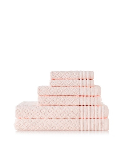 Espalma Diamonds 6-Piece Towel Set, Peach