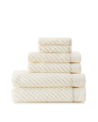 Espalma Sensational Diagnol 6-Piece Towel Set , Ivory