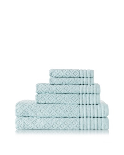 Espalma Diamonds 6-Piece Towel Set, Surf