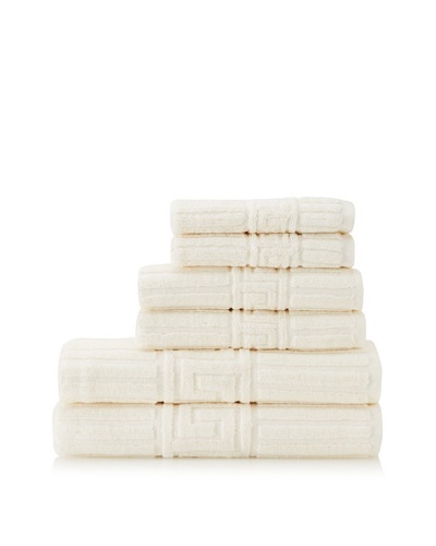 Espalma Greek Key 6-Piece Towel Set, Ivory