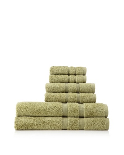Espalma 6-Piece Mandarin Bath Towel Set, Jade Green