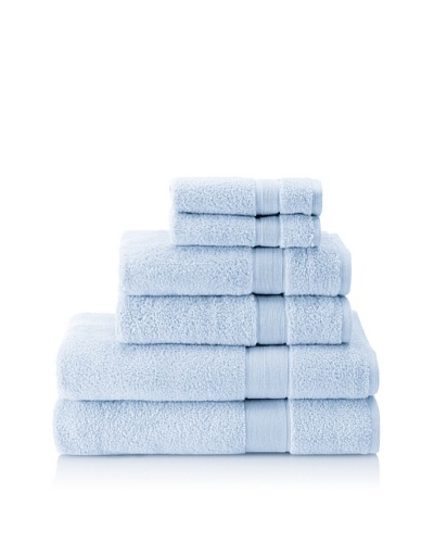 Espalma 6-Piece Signature Bath Towel Set, Waterblue