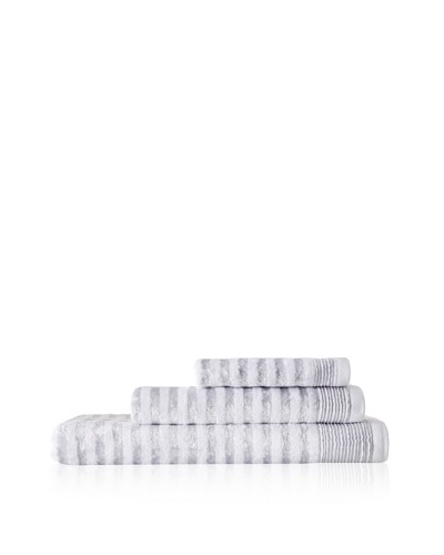 Esplama Art Déco 3-Piece Stripe Towel Set, Crystal