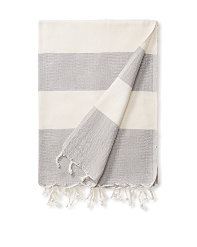 Esplama Turkish Towel Adana, Ivory/Silver