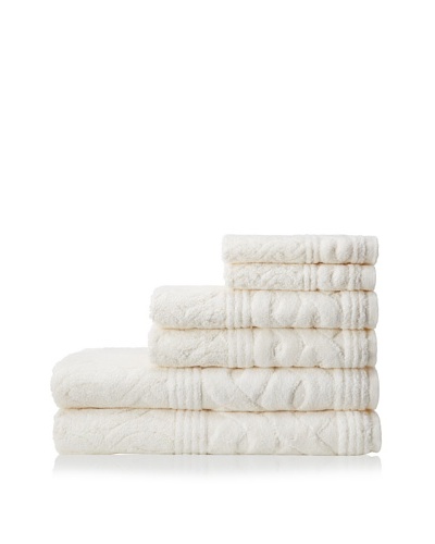 Esplama 6-Piece Chainlinks Towel Set, Ivory