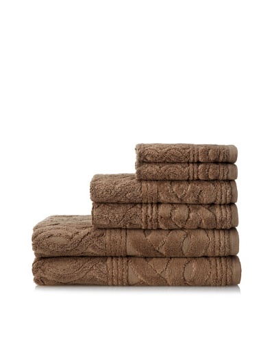 Esplama 6-Piece Chainlinks Towel Set, Stucco