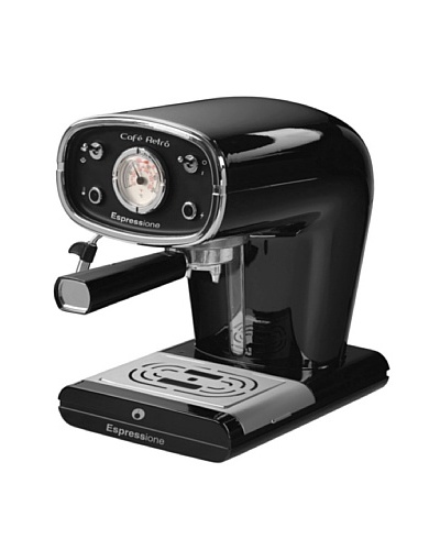 Espressione New Café Retro Espresso Machine, Black