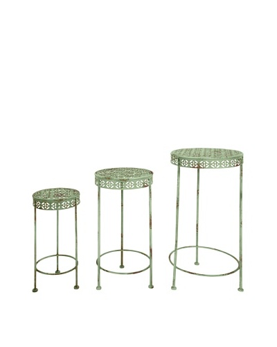 Esschert Design USA Set of 3 Industrial Heritage Plant Tables