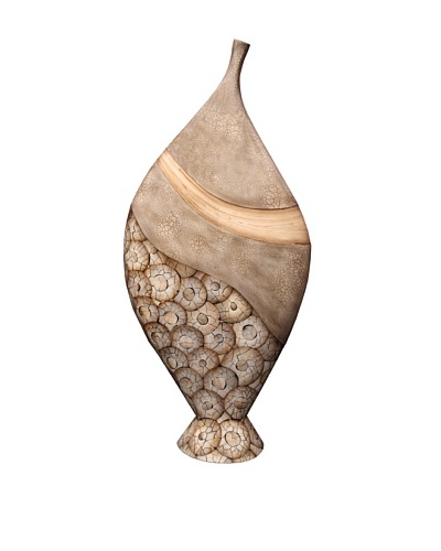 eUnique Home 42 Catawba Floor Vase, Tan