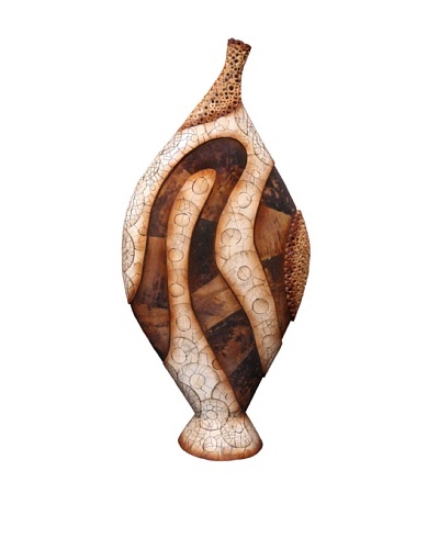 eUnique Home Sekani 42 Floor Vase, Tan/Brown