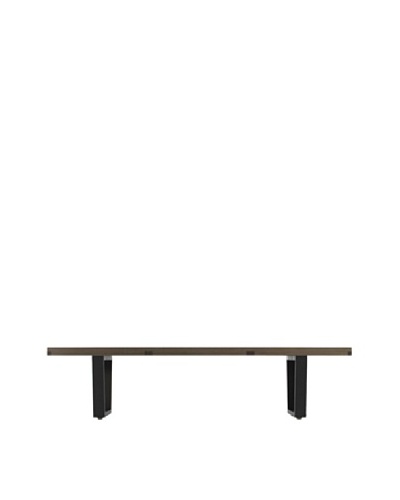 Euro Home Collection Slat Bench A, Walnut/Black