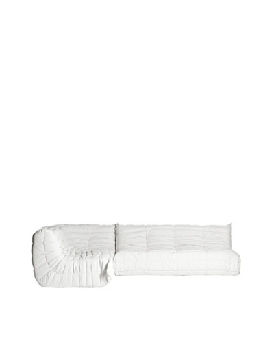 Euro Home Collection 3-Piece Sofa Set, White