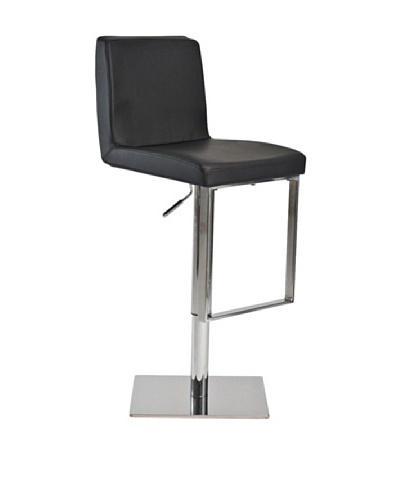 Euro Home Collection Riva Adjustable Barstool, Chrome/Black