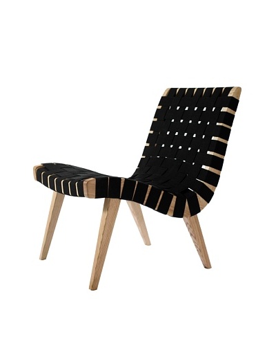 Euro Home Collection Weave Chair, Maple/Black