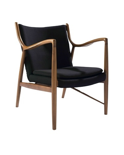 Euro Home Collection Syracuse Chair, Walnut