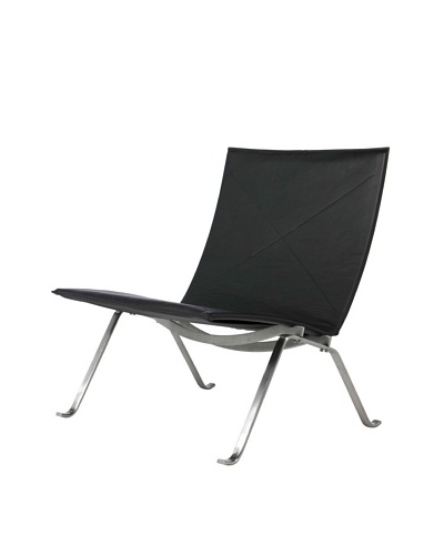 Euro Home Collection Fairfax Chair, Black/Silver