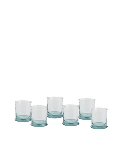 Europe2You Set of 6 Recycled Glass Short Rocks Glasses
