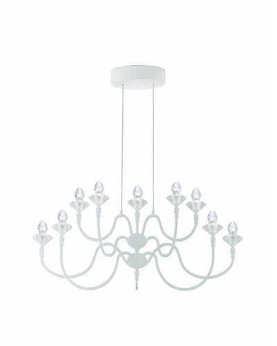 Fabbian Edge 9-Light Pendant, WhiteAs You See