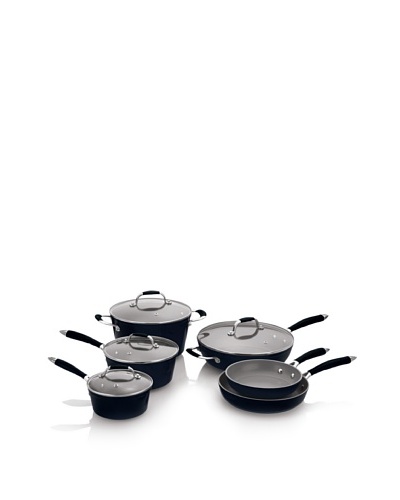 Fagor Michelle B. 10-Piece Induction Ready Forged Aluminum Cookware Set [Black]