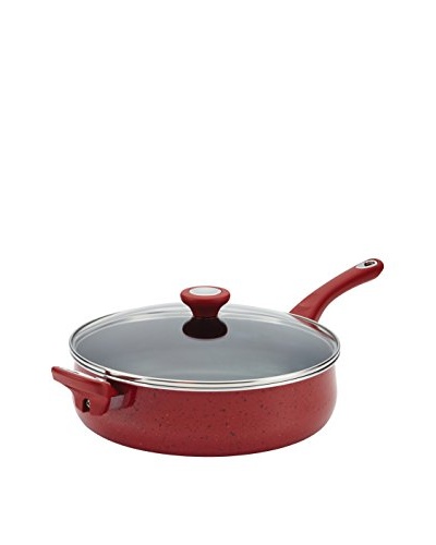 Farberware New Traditions Speckled Aluminum 5-Qt. Jumbo Cooker with Helper Handle, Red