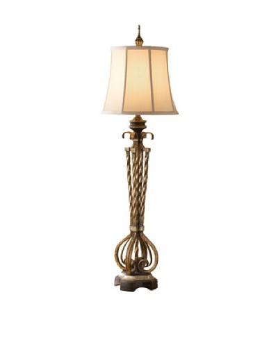 Feiss Lighting Independents Buffet Lamp, Aged Silver