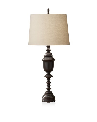 Feiss Lighting Sadri Table Lamp, Dark Burlwood