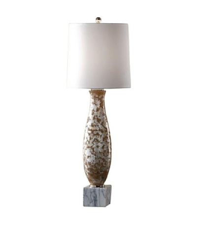 Feiss Lighting Ava Table Lamp, Silver/Nude/White