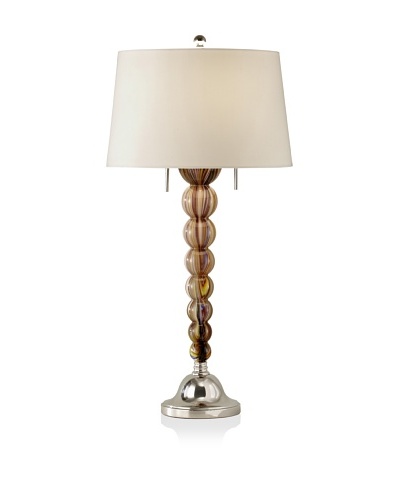 Feiss Lighting 2-Light Cayley Table Lamp, Polished Nickel/Mutli