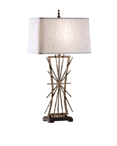 Feiss Lighting Atticus Table Lamp, Aged Iron/Ebony