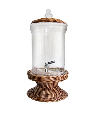 Fifth Avenue Crystal Glass Beverage Dispenser w/Willow Base